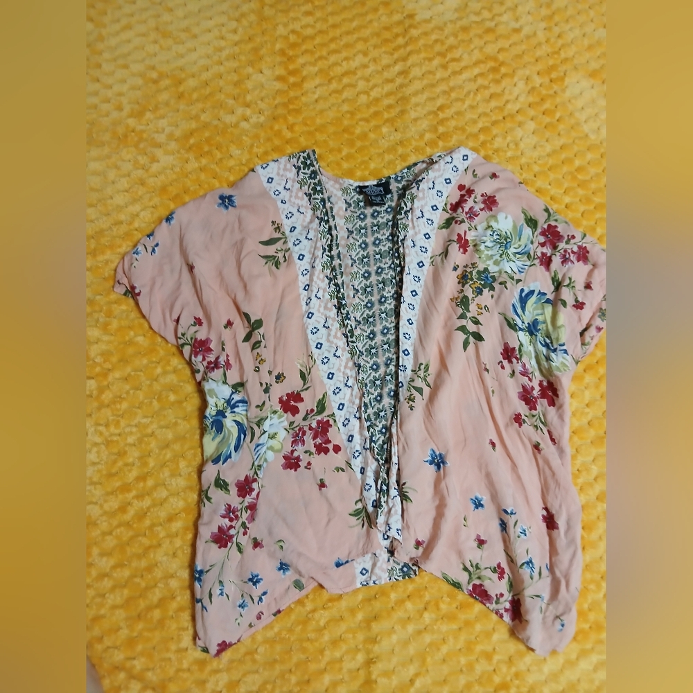 Angie Floral Kimono in Pink and Blue